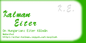 kalman eiter business card
